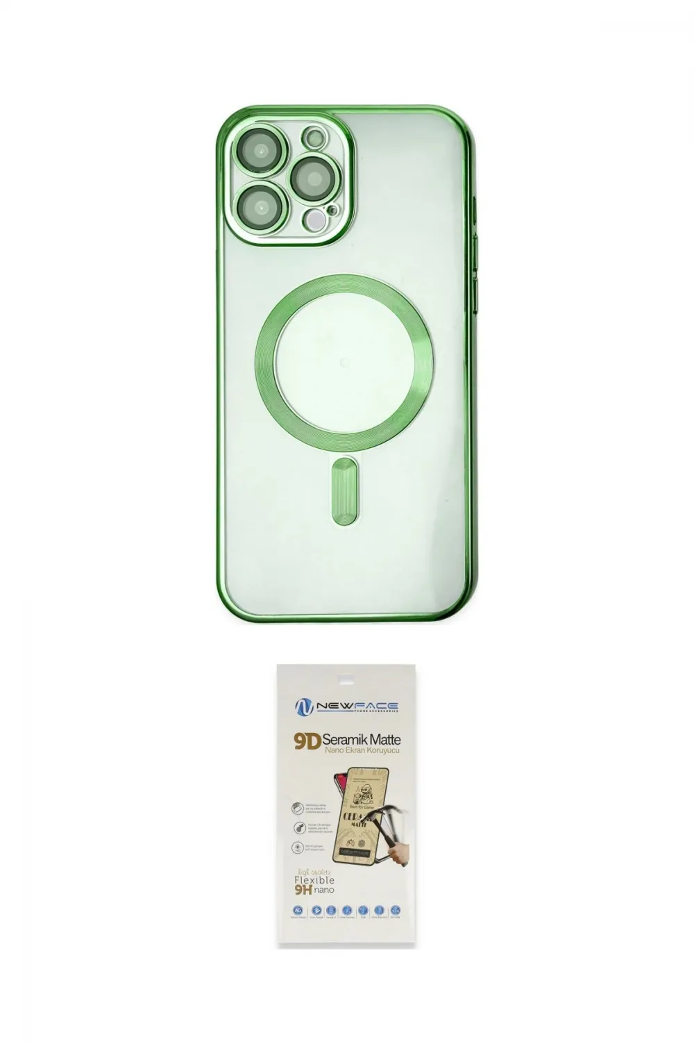 ieg™ iPhone 14 Pro Kılıf Nova Işık Özel Seri - Siyah Mat Seramik Nano Ekran Koruyucu