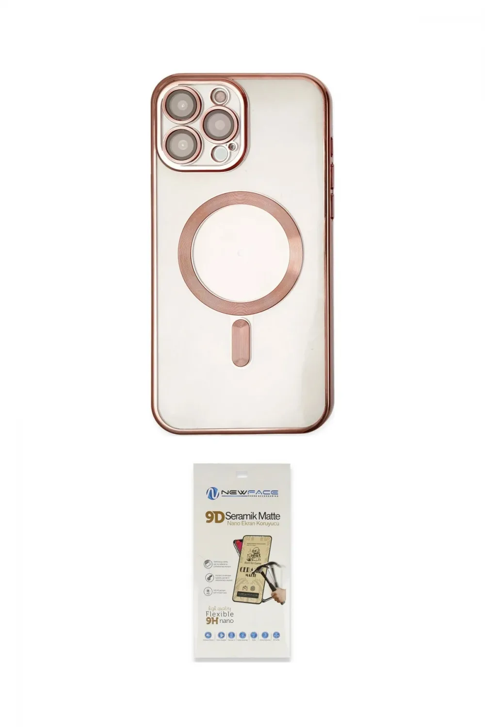 ieg™ iPhone 14 Pro Kılıf Nova Işık Özel Seri - Siyah Mat Seramik Nano Ekran Koruyucu