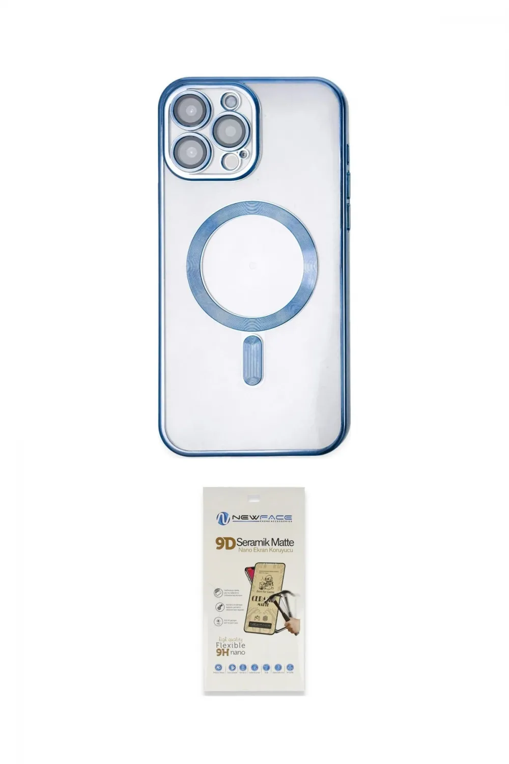 ieg™ iPhone 14 Pro Kılıf Nova Işık Özel Seri - Siyah Mat Seramik Nano Ekran Koruyucu
