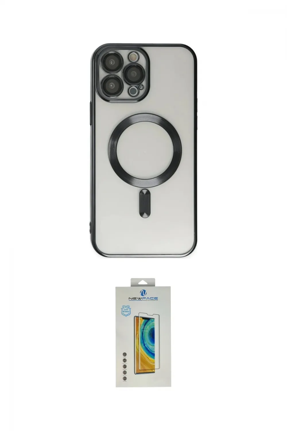 ieg™ iPhone 14 Pro Kılıf Nova Işık Özel Seri - Siyah Polymer Nano Ekran Koruyucu
