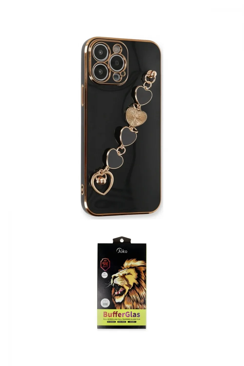 ieg™ iPhone 14 Pro Kılıf Nova Işık Prime - Siyah Buffer Cam Ekran Koruyucu