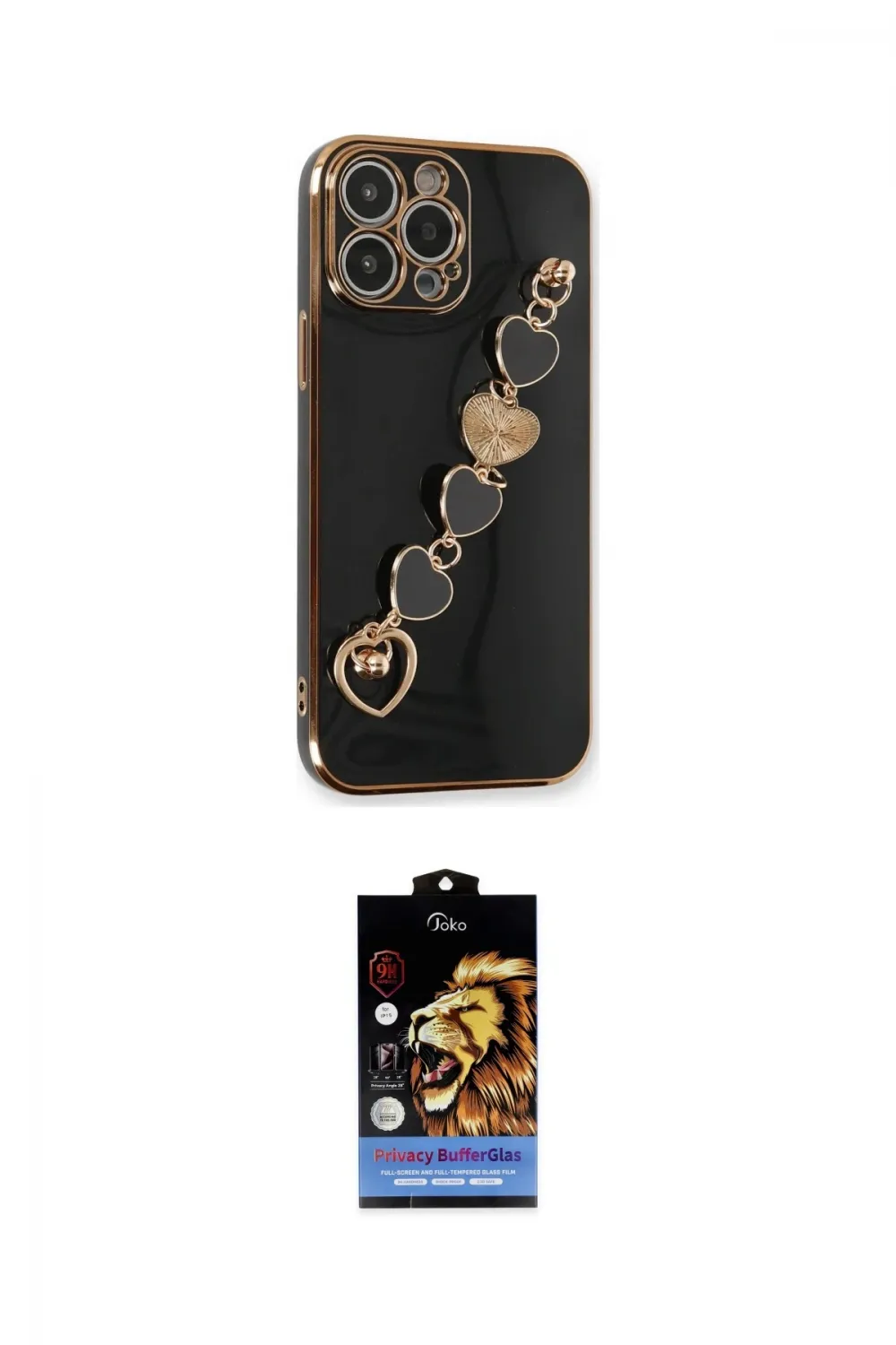 ieg™ iPhone 14 Pro Kılıf Nova Işık Prime - Siyah Buffer Hayalet Cam Ekran Koruyucu