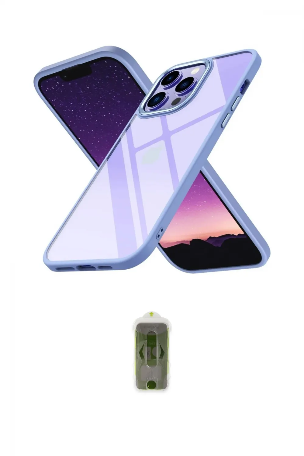 ieg™ iPhone 14 Pro Kılıf Nova Işık Serisi - Siyah Joko Magic 5D Hayalet Cam