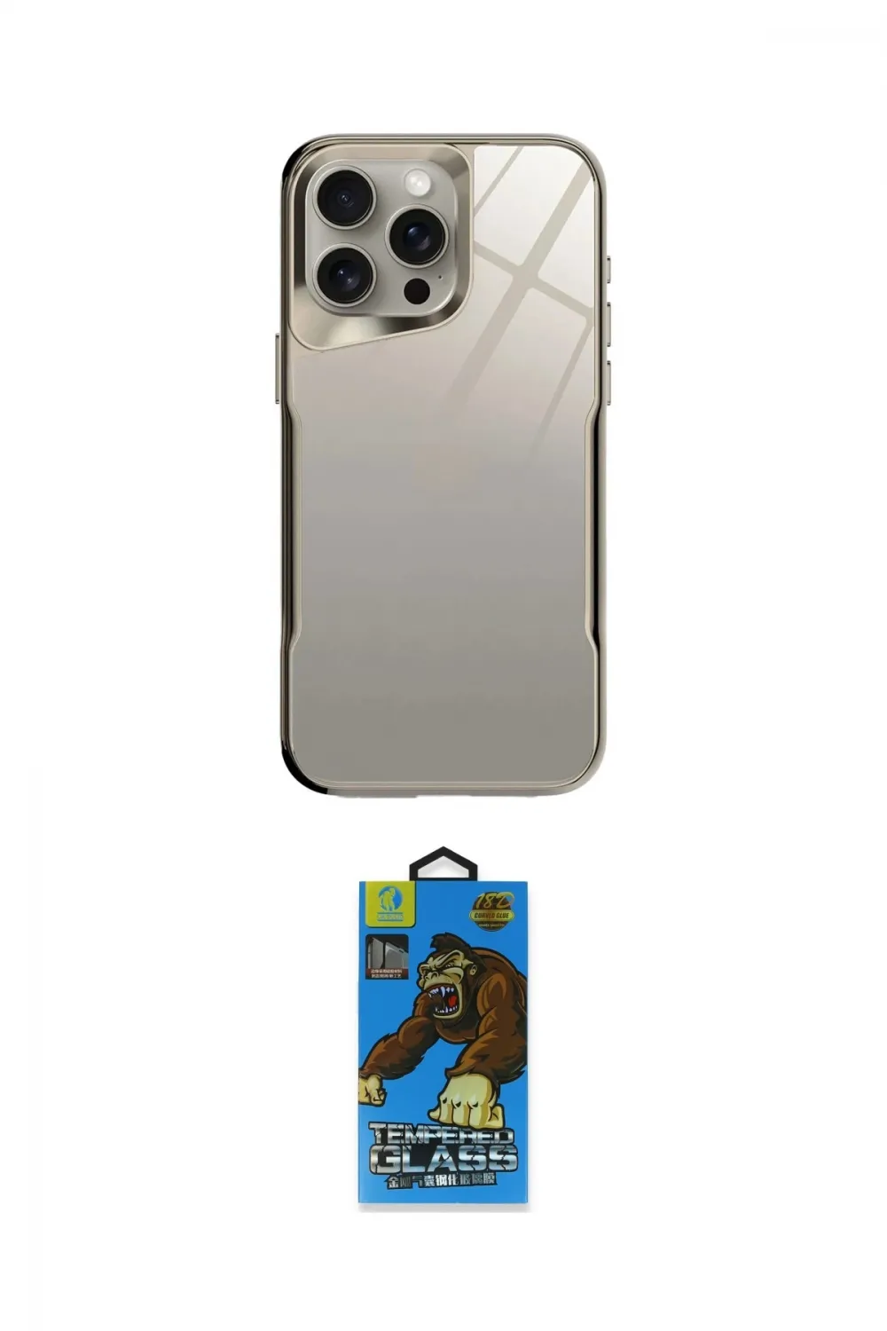 ieg™ iPhone 14 Pro Kılıf Odak Doku - Siyah 18D Cam Ekran Koruyucu