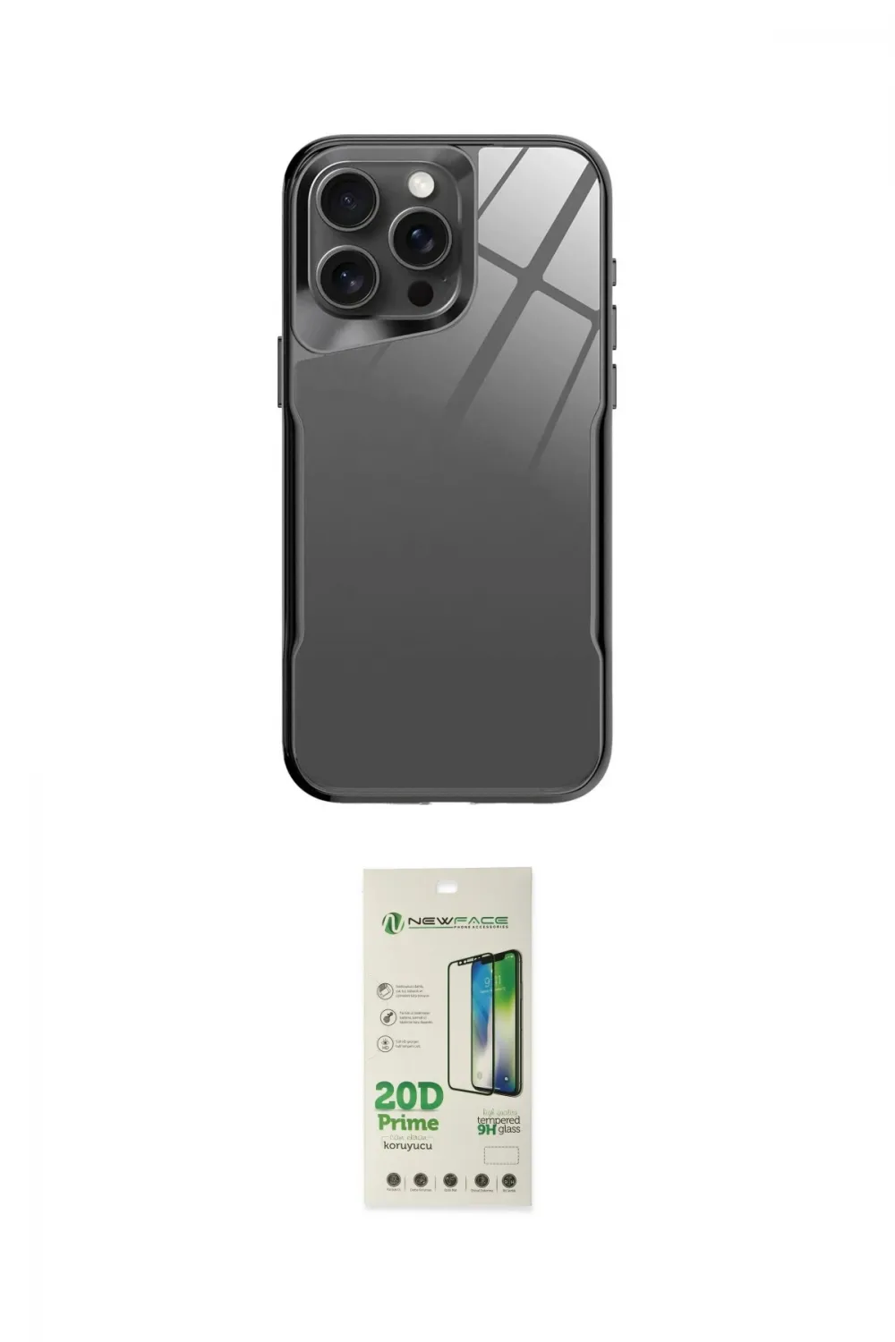 ieg™ iPhone 14 Pro Kılıf Odak Doku - Siyah 20D Premium Cam Ekran Koruyucu