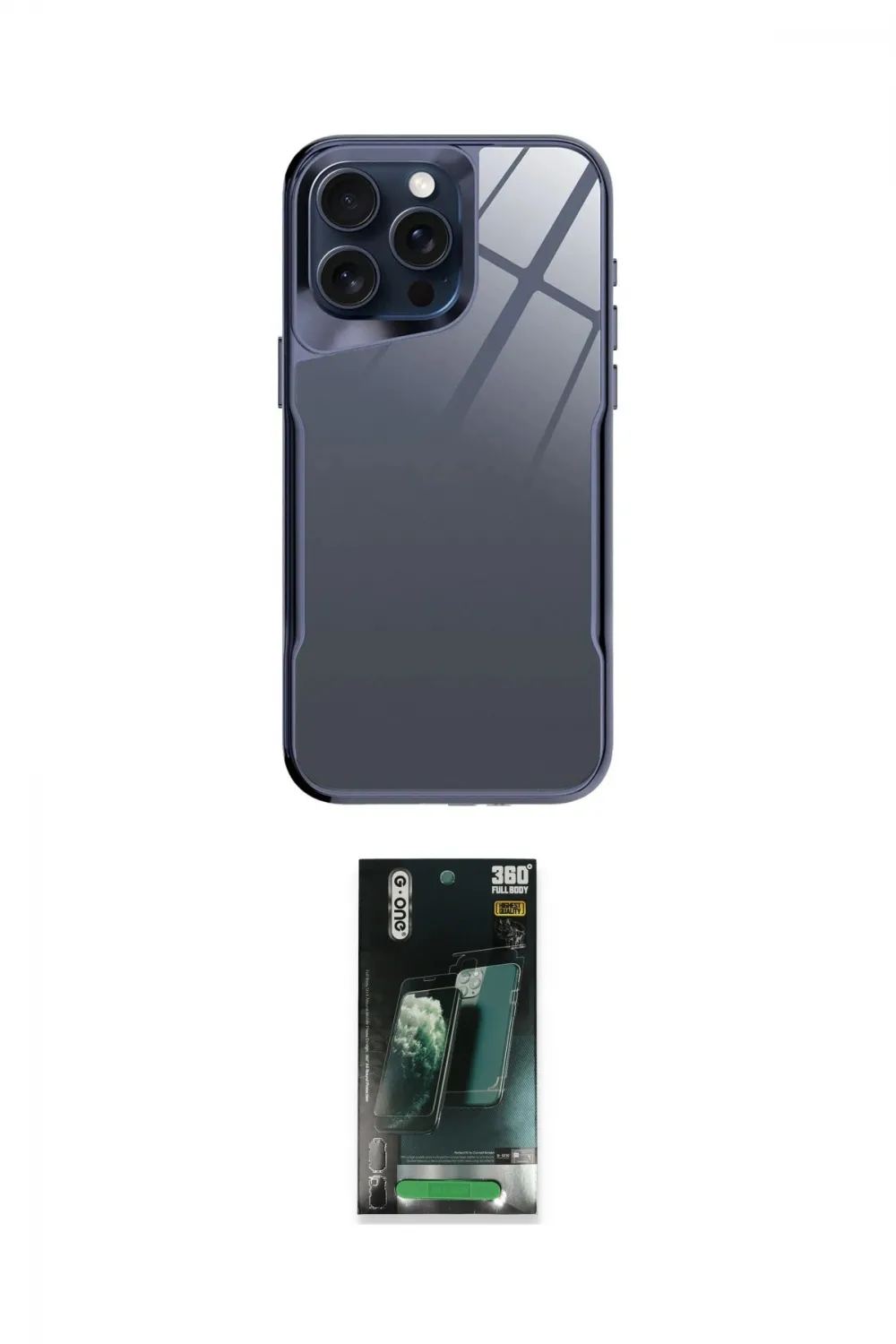 ieg™ iPhone 14 Pro Kılıf Odak Doku - Siyah 360 Mat Full Body Arka Koruyucu