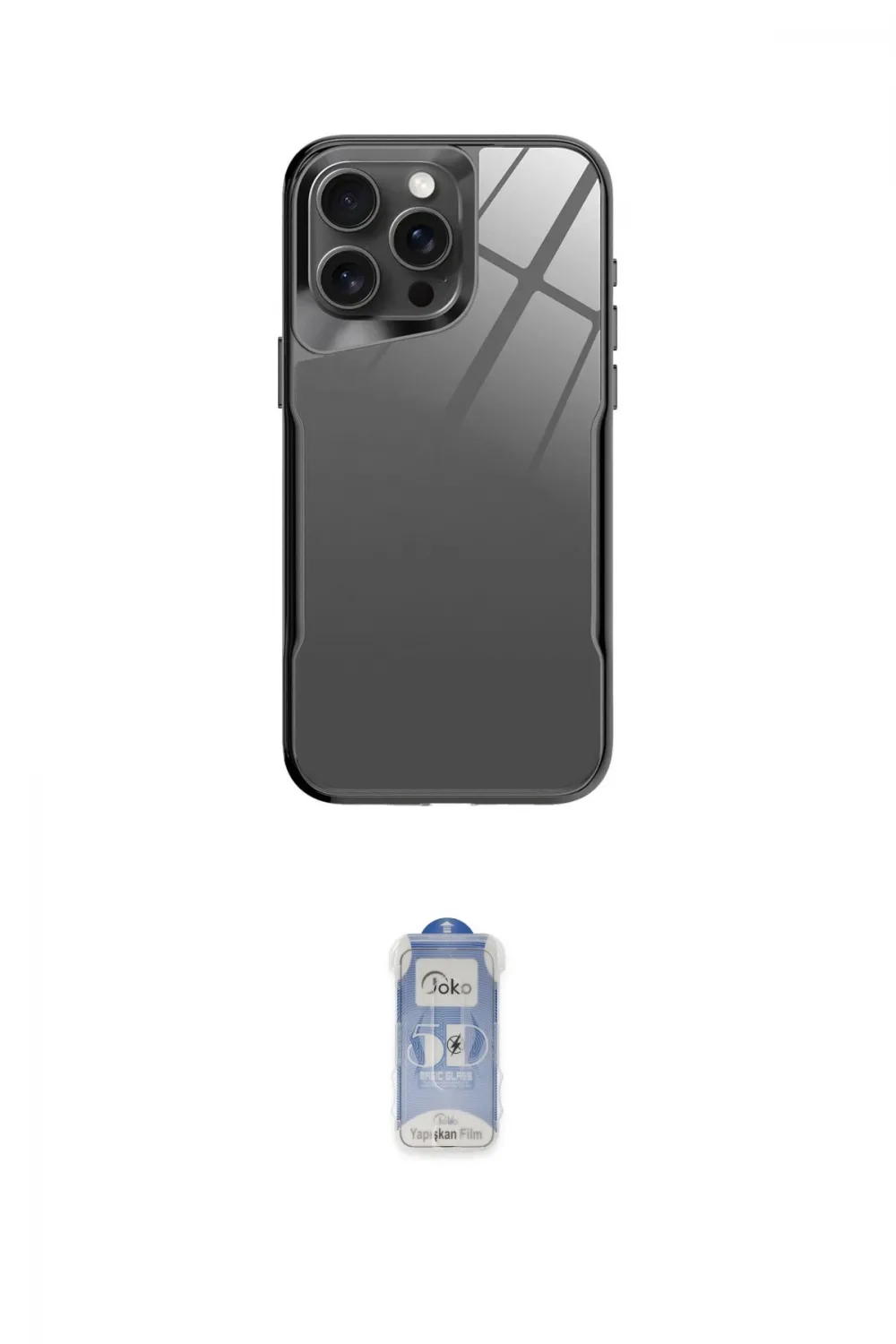 ieg™ iPhone 14 Pro Kılıf Odak Doku - Siyah Joko Magic 5D Cam