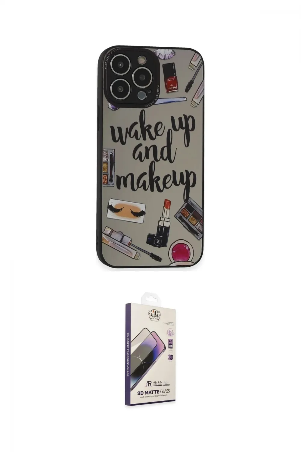 ieg™ iPhone 14 Pro Kılıf Odak Klasik Serisi - Siyah Bilvis 3D Mat Cam Ekran Koruyucu