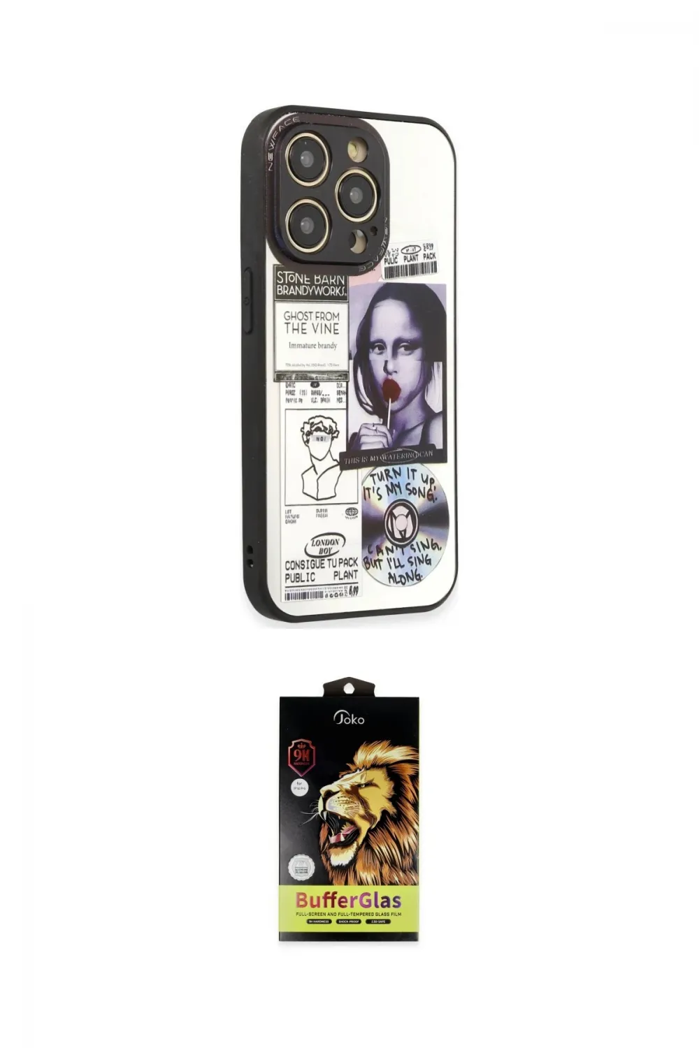 ieg™ iPhone 14 Pro Kılıf Odak Klasik Serisi - Siyah Buffer Cam Ekran Koruyucu