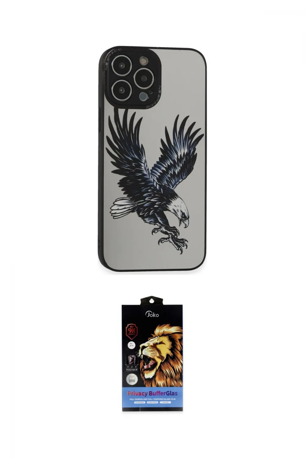 ieg™ iPhone 14 Pro Kılıf Odak Klasik Serisi - Siyah Buffer Hayalet Cam Ekran Koruyucu