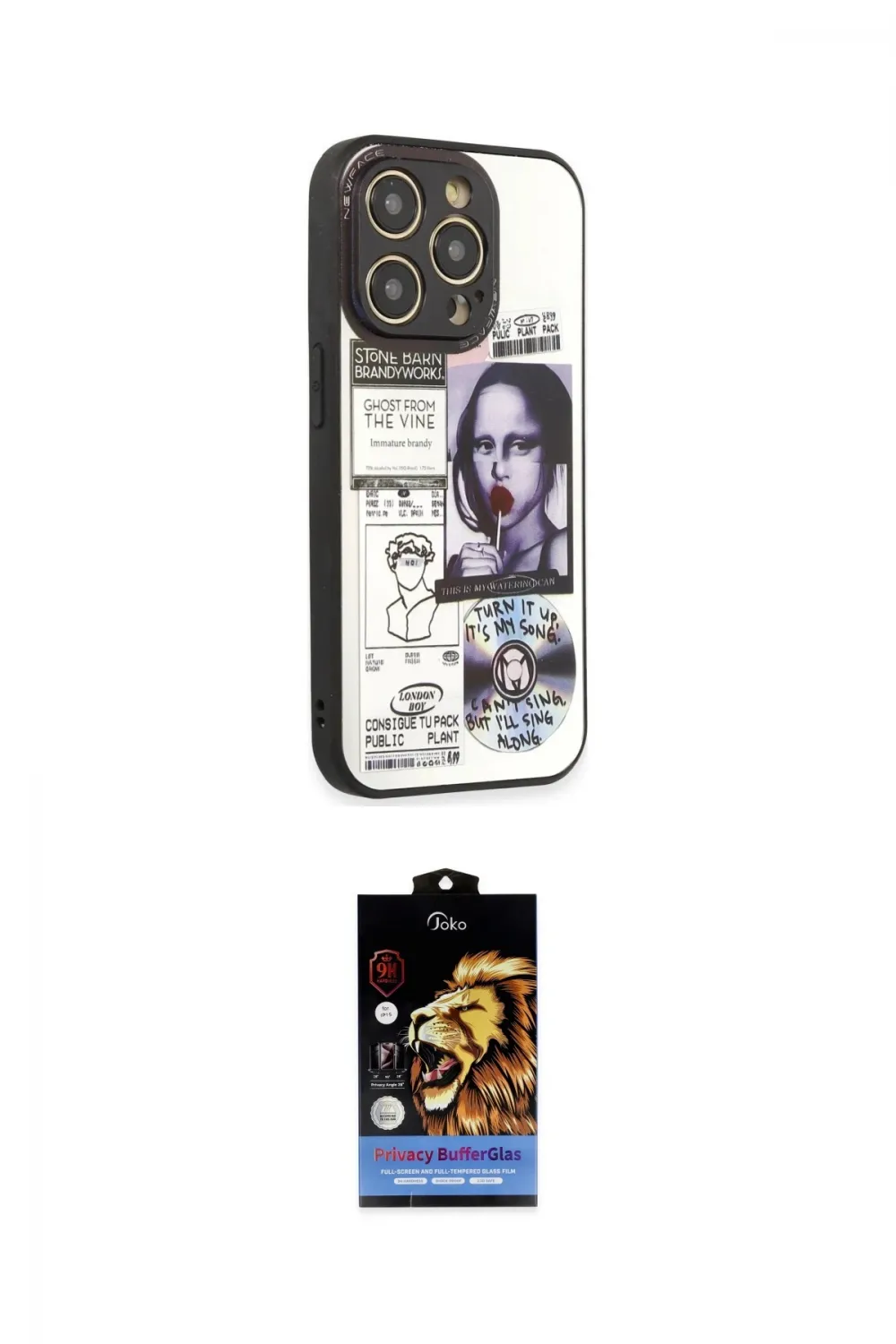 ieg™ iPhone 14 Pro Kılıf Odak Klasik Serisi - Siyah Buffer Hayalet Cam Ekran Koruyucu