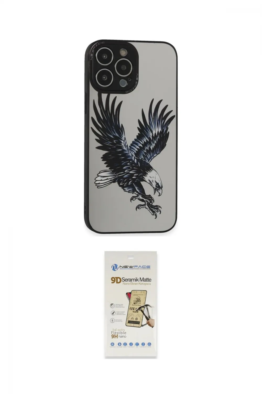 ieg™ iPhone 14 Pro Kılıf Odak Klasik Serisi - Siyah Mat Seramik Nano Ekran Koruyucu