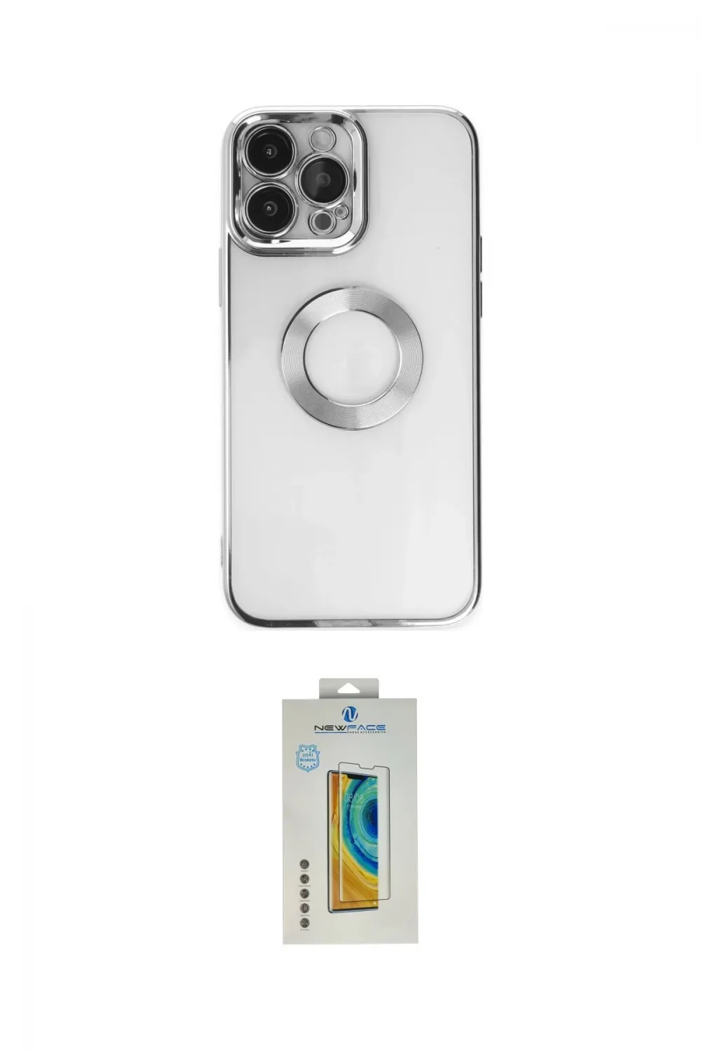 ieg™ iPhone 14 Pro Kılıf Pusula Form - Siyah Polymer Nano Ekran Koruyucu