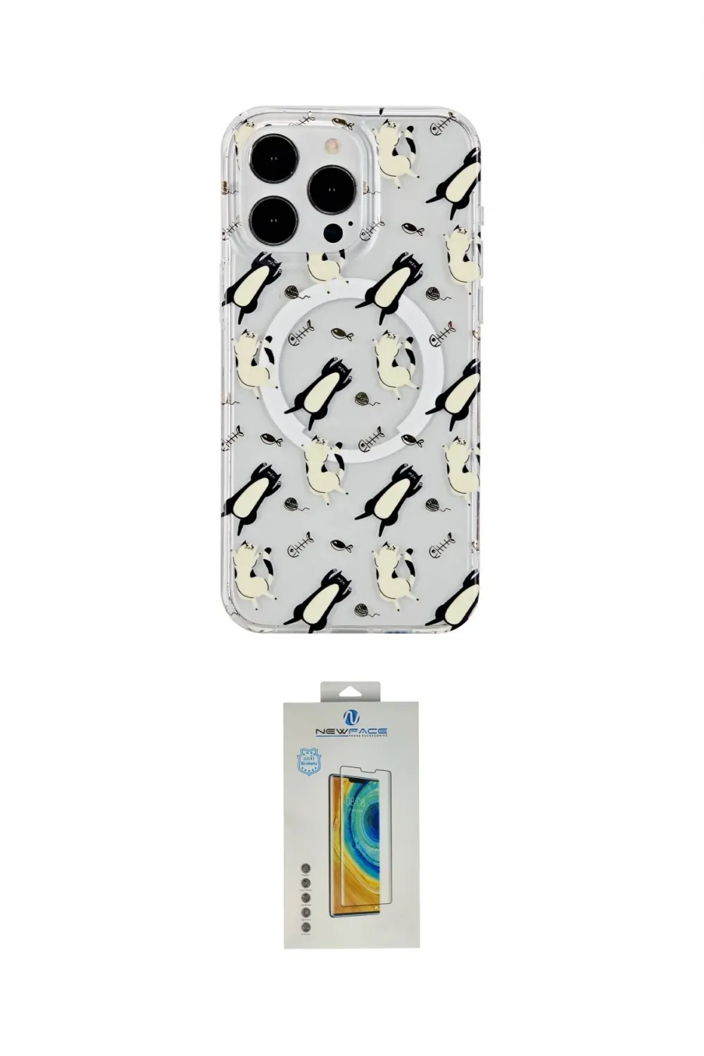 ieg™ iPhone 14 Pro Kılıf Pusula Form - Siyah Polymer Nano Ekran Koruyucu