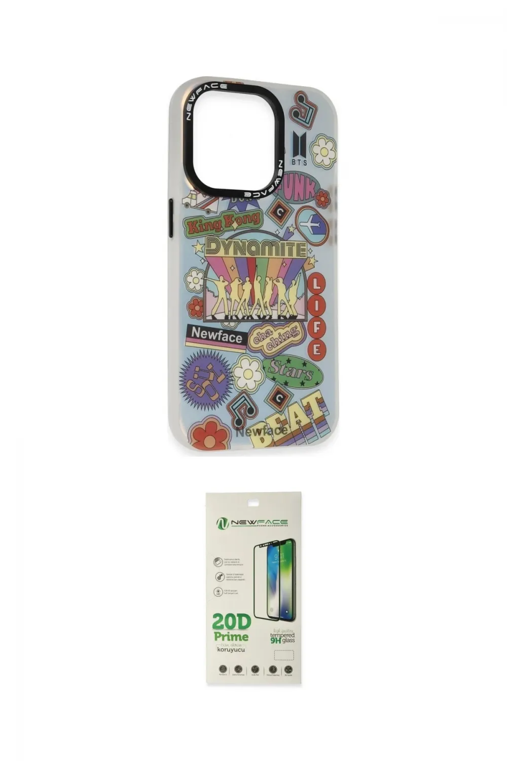 ieg™ iPhone 14 Pro Kılıf Siluet Çizgi Koleksiyonu - Siyah 20D Premium Cam Ekran Koruyucu