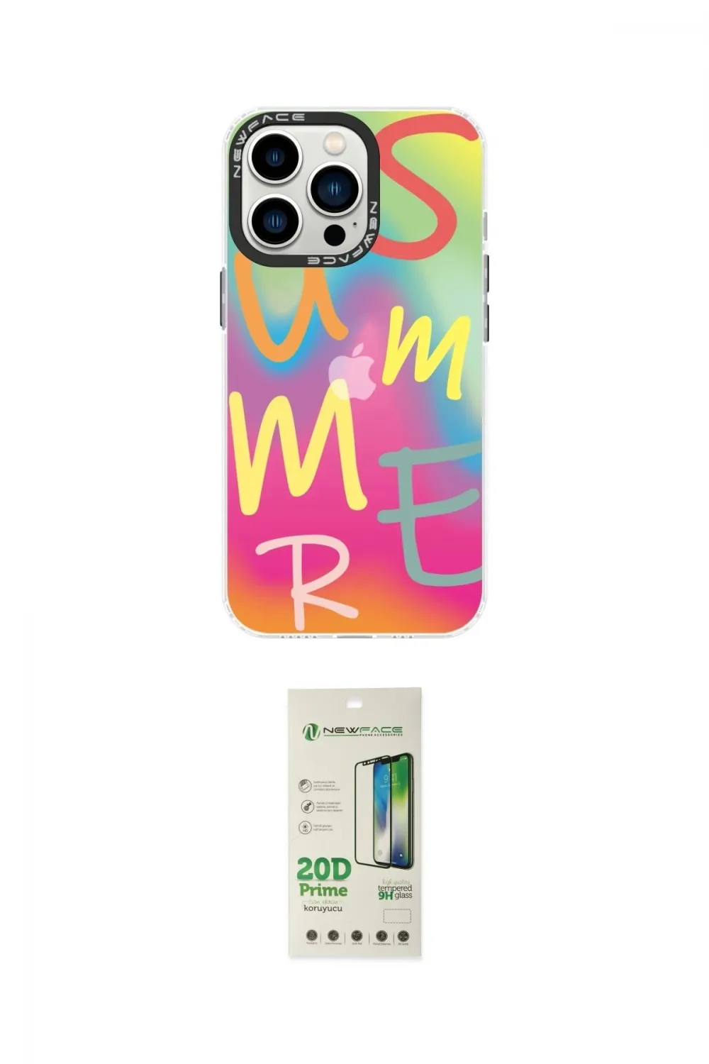 ieg™ iPhone 14 Pro Kılıf Siluet Çizgi Koleksiyonu - Siyah 20D Premium Cam Ekran Koruyucu