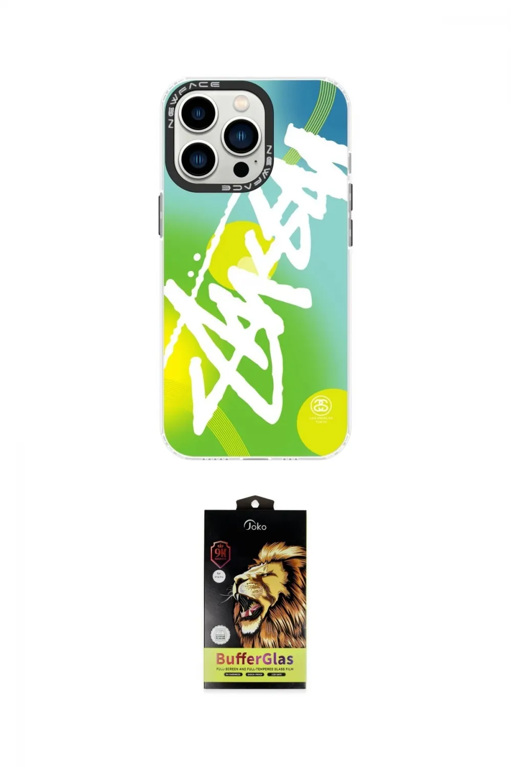 ieg™ iPhone 14 Pro Kılıf Siluet Çizgi Koleksiyonu - Siyah Buffer Cam Ekran Koruyucu