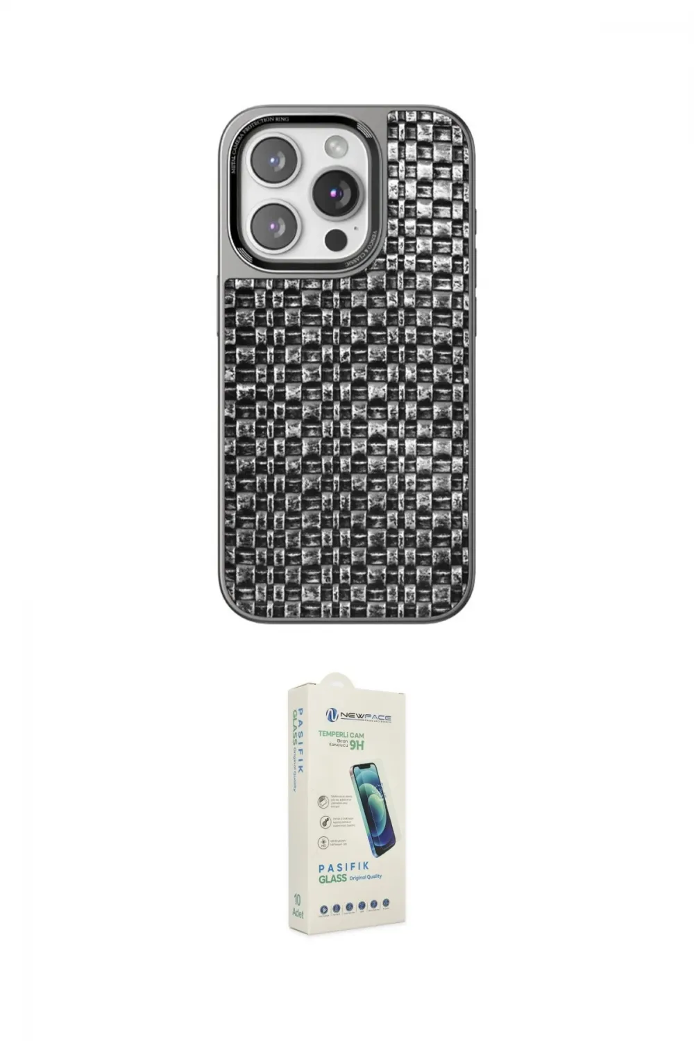 ieg™ iPhone 14 Pro Kılıf Siluet Form Serisi - Şeffaf Pasifik Cam Ekran Koruyucu