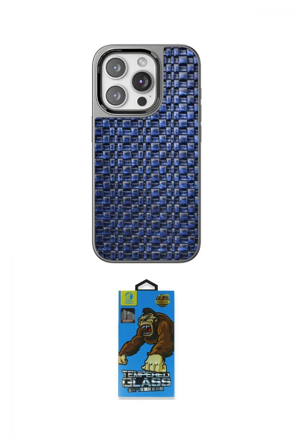 ieg™ iPhone 14 Pro Kılıf Siluet Form Serisi - Siyah 18D Cam Ekran Koruyucu