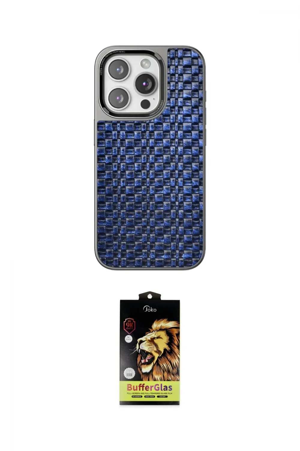 ieg™ iPhone 14 Pro Kılıf Siluet Form Serisi - Siyah Buffer Cam Ekran Koruyucu