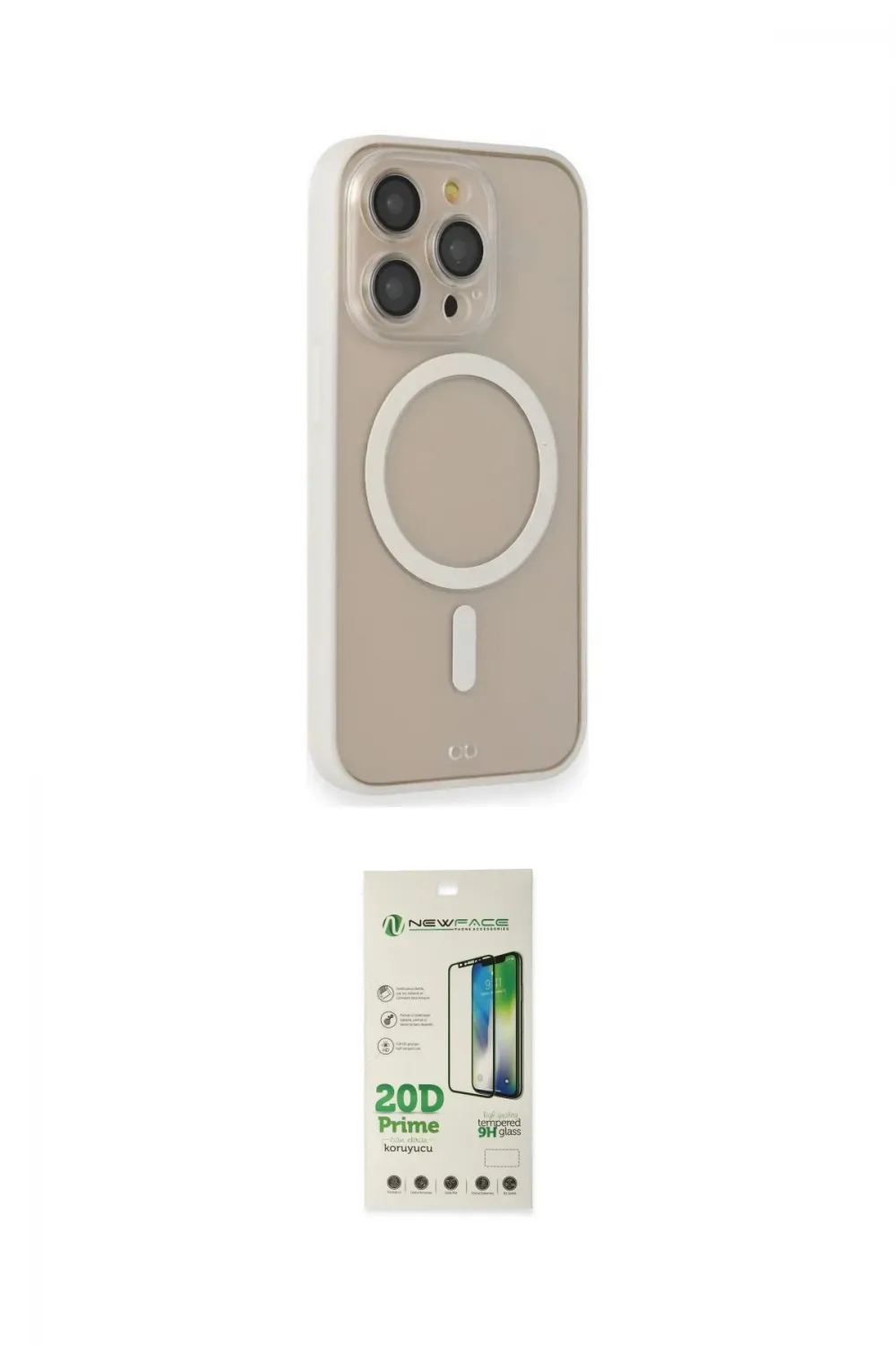 ieg™ iPhone 14 Pro Kılıf Siluet Işık Koleksiyonu - Siyah 20D Premium Cam Ekran Koruyucu