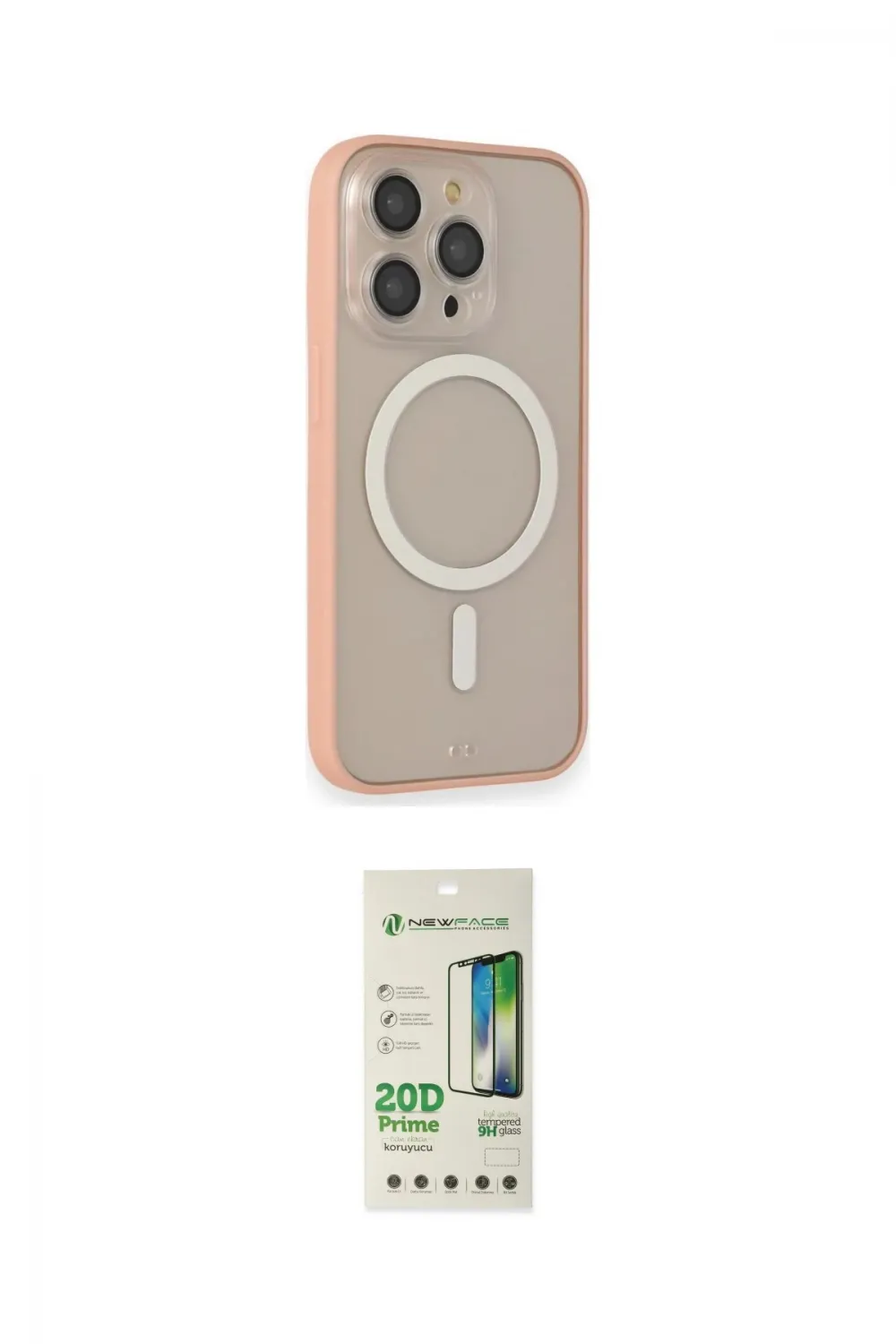 ieg™ iPhone 14 Pro Kılıf Siluet Işık Koleksiyonu - Siyah 20D Premium Cam Ekran Koruyucu