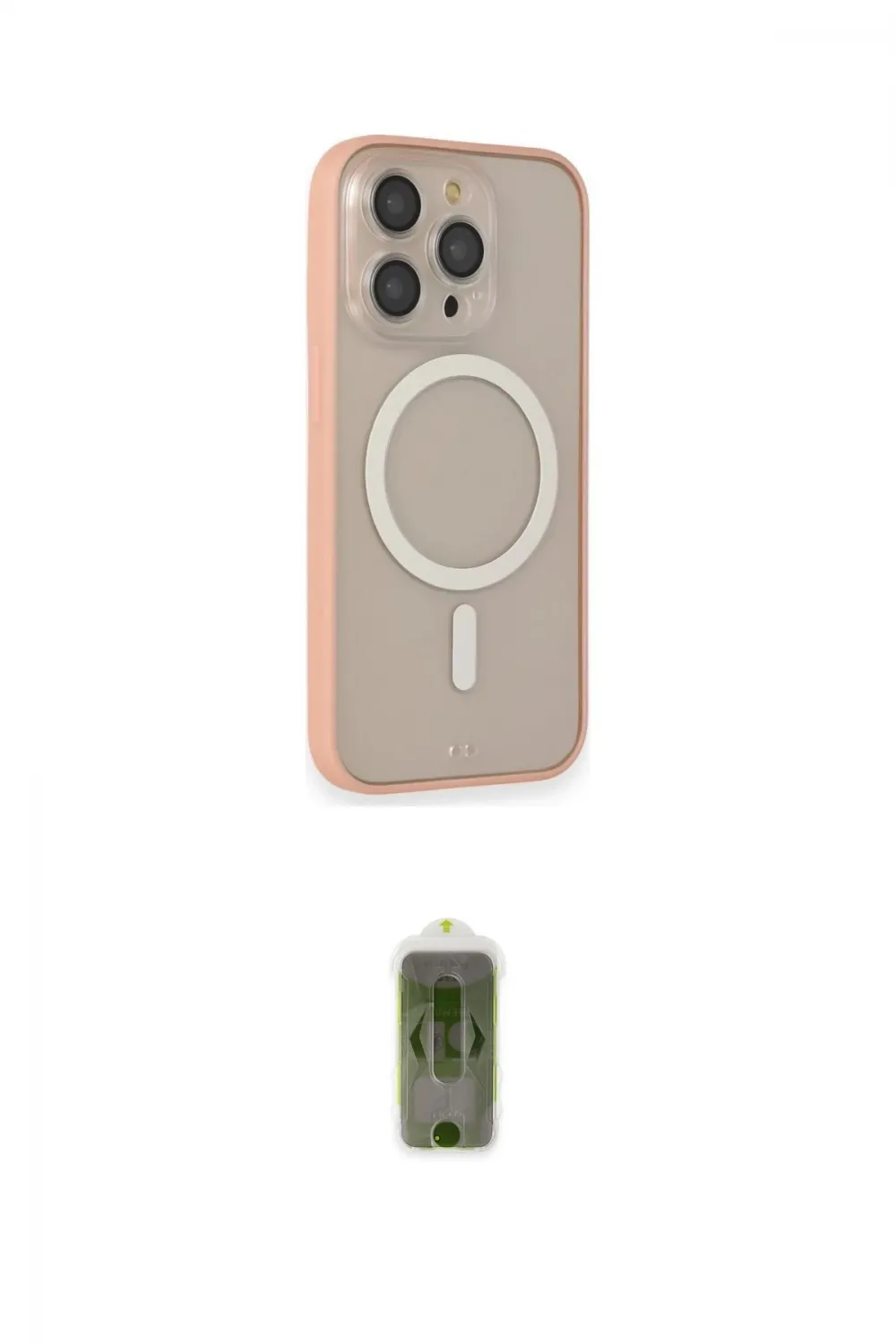 ieg™ iPhone 14 Pro Kılıf Siluet Işık Koleksiyonu - Siyah Joko Magic 5D Hayalet Cam