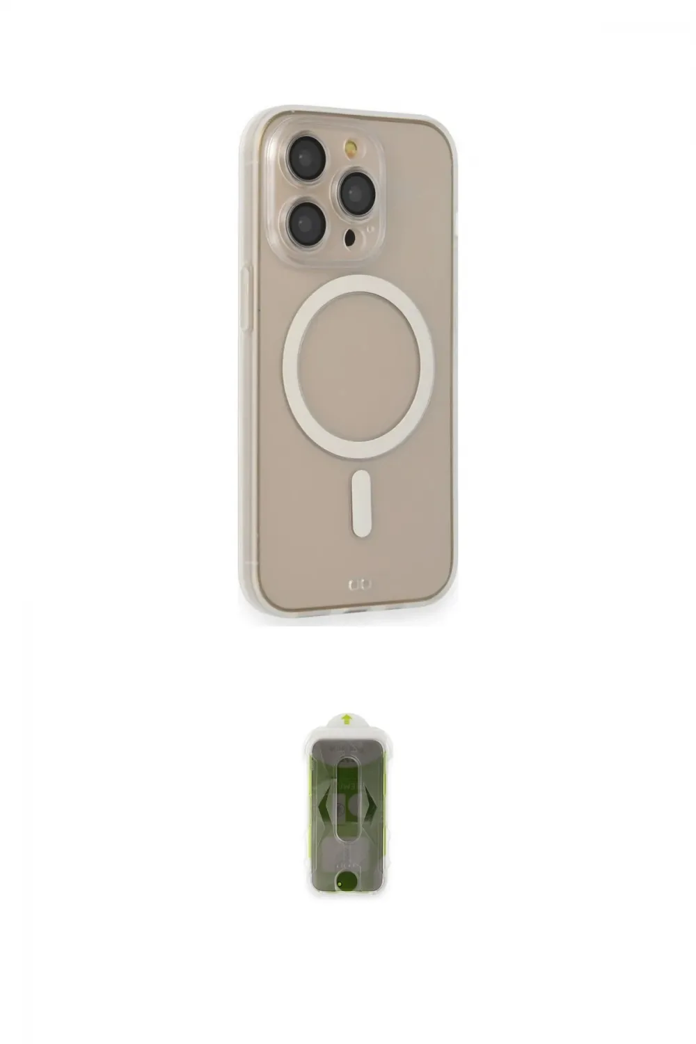 ieg™ iPhone 14 Pro Kılıf Siluet Işık Koleksiyonu - Siyah Joko Magic 5D Hayalet Cam
