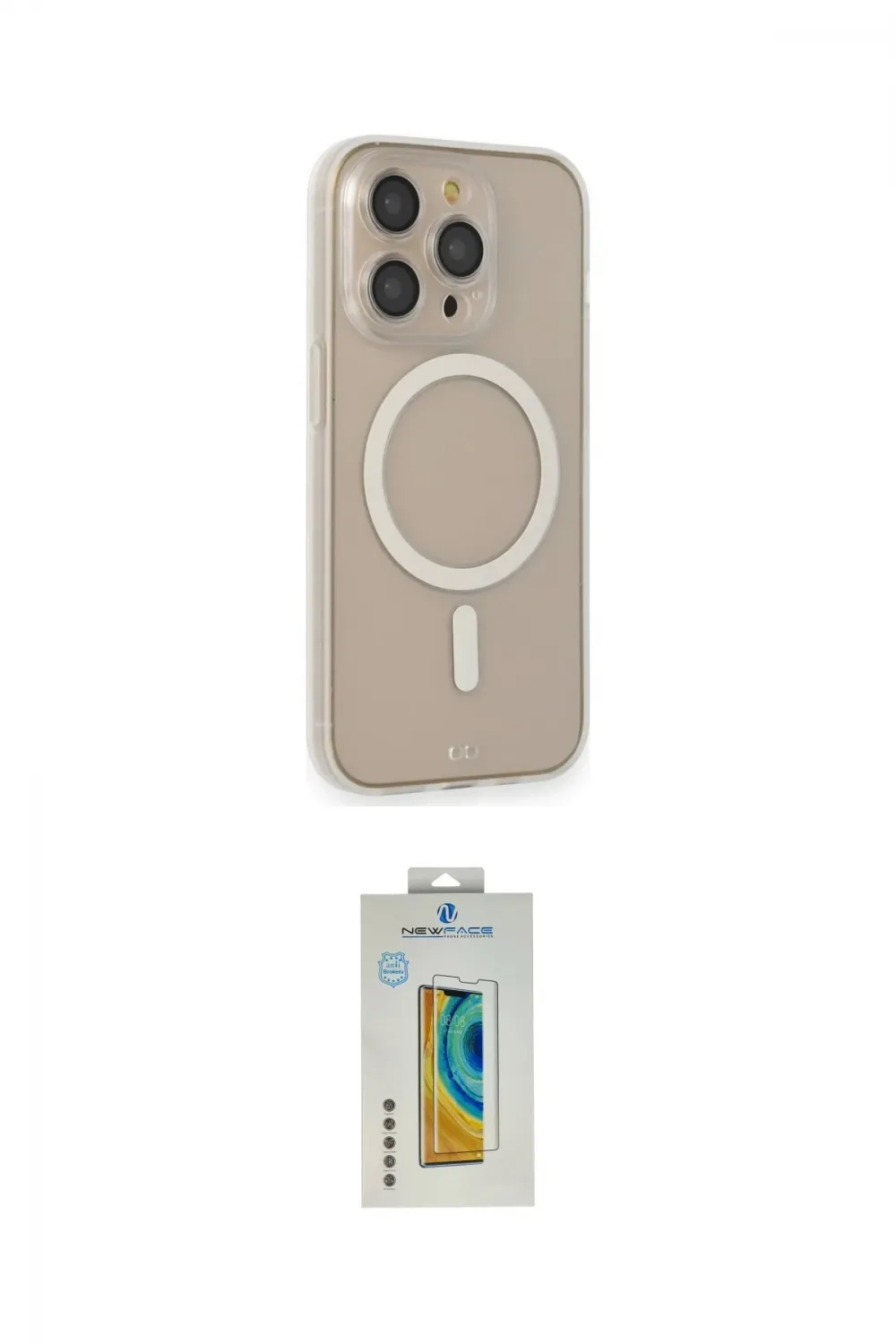 ieg™ iPhone 14 Pro Kılıf Siluet Işık Koleksiyonu - Siyah Polymer Nano Ekran Koruyucu