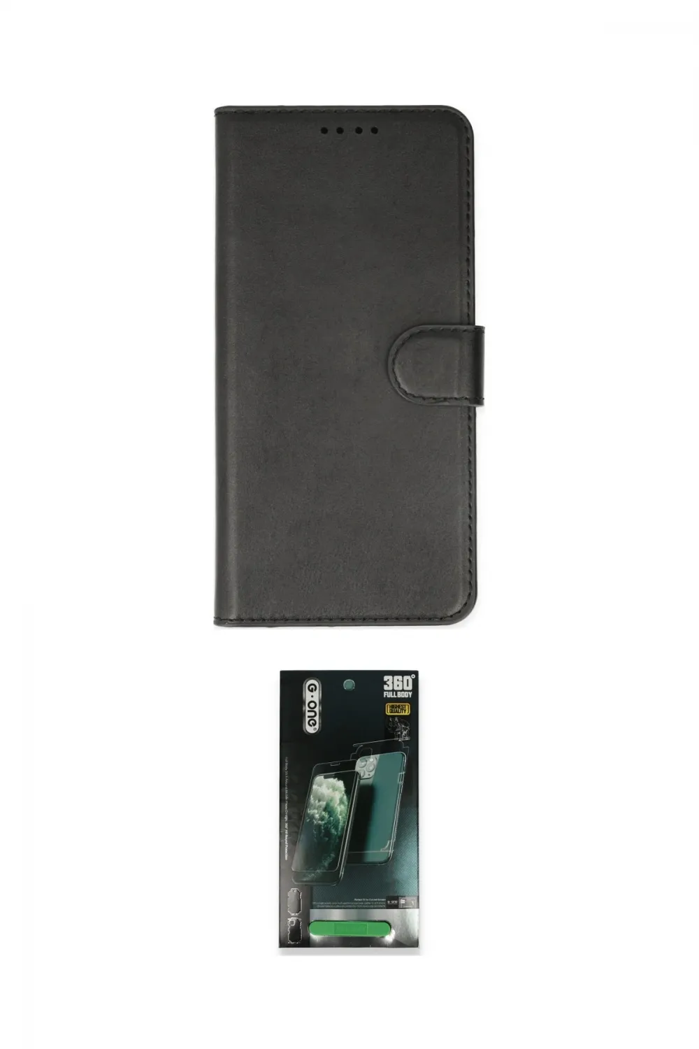 ieg™ iPhone 14 Pro Kılıf Siluet Işık Serisi - Siyah 360 Mat Full Body Arka Koruyucu