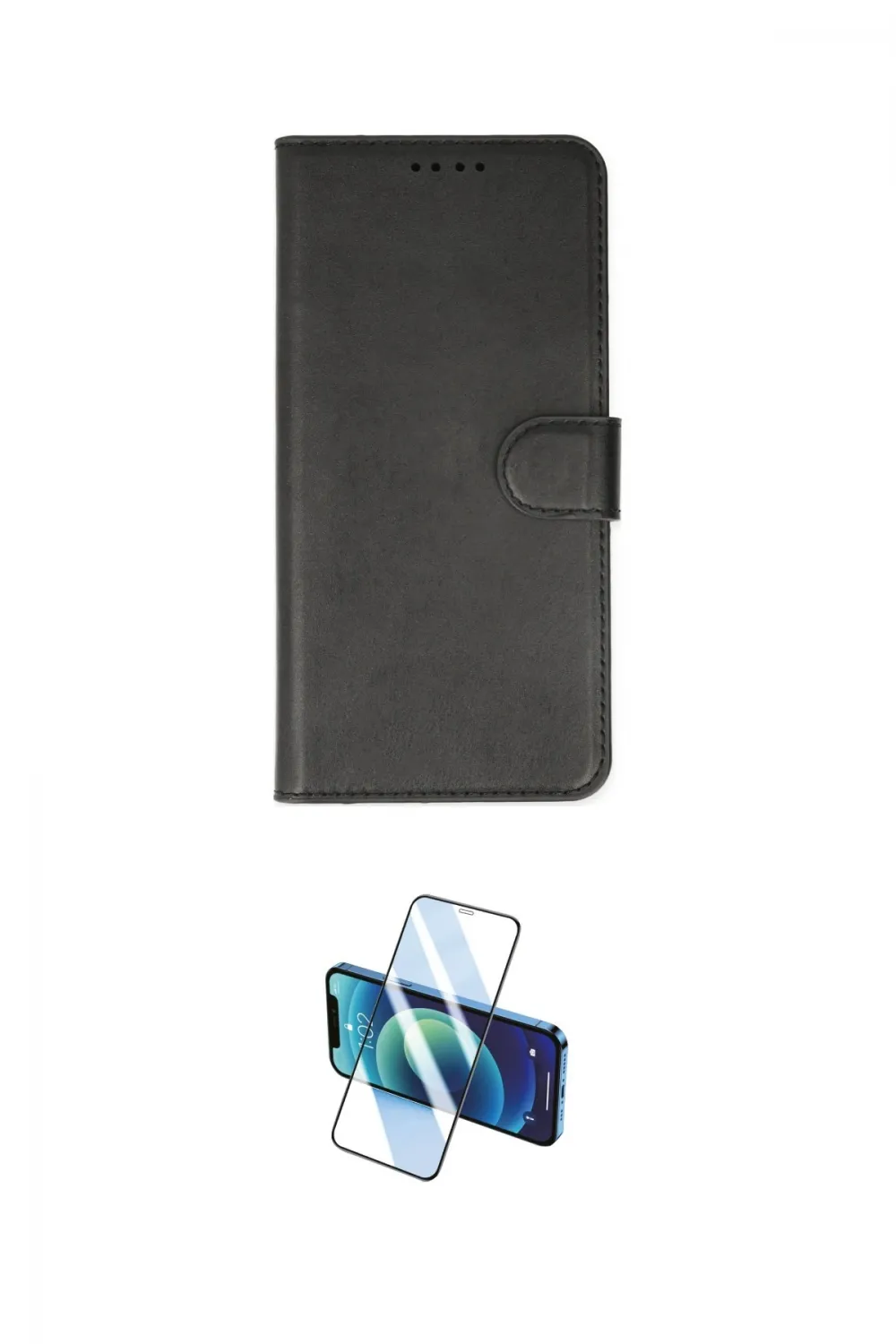 ieg™ iPhone 14 Pro Kılıf Siluet Işık Serisi - Siyah 3D Antistatik Cam Ekran Koruyucu