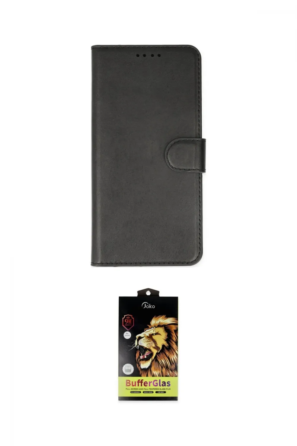 ieg™ iPhone 14 Pro Kılıf Siluet Işık Serisi - Siyah Buffer Cam Ekran Koruyucu