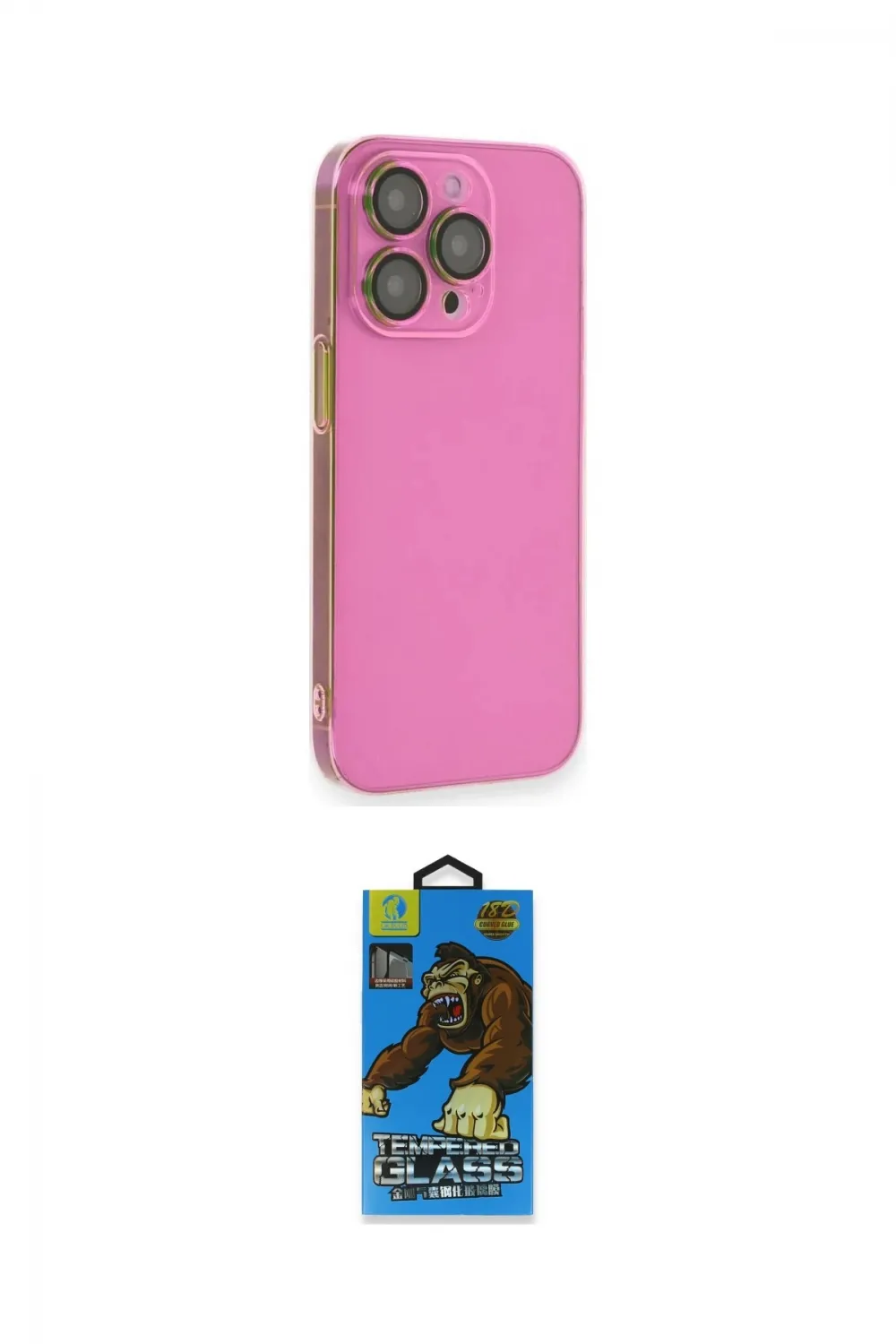ieg™ iPhone 14 Pro Kılıf Siluet Minimal Özel Seri - Siyah 18D Cam Ekran Koruyucu