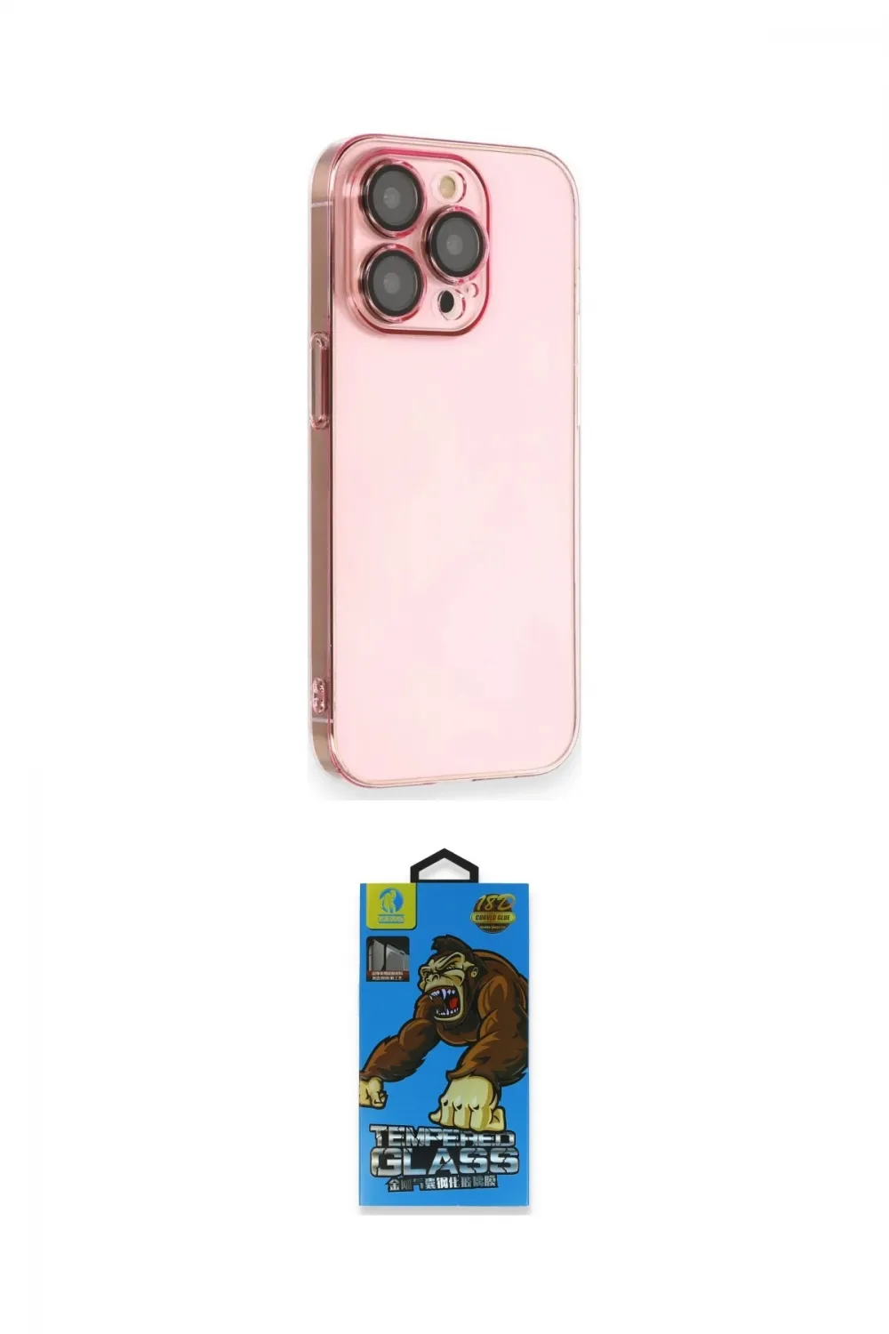 ieg™ iPhone 14 Pro Kılıf Siluet Minimal Özel Seri - Siyah 18D Cam Ekran Koruyucu