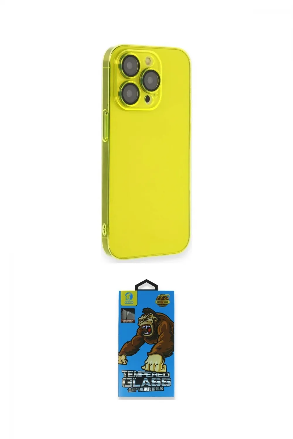 ieg™ iPhone 14 Pro Kılıf Siluet Minimal Özel Seri - Siyah 18D Cam Ekran Koruyucu