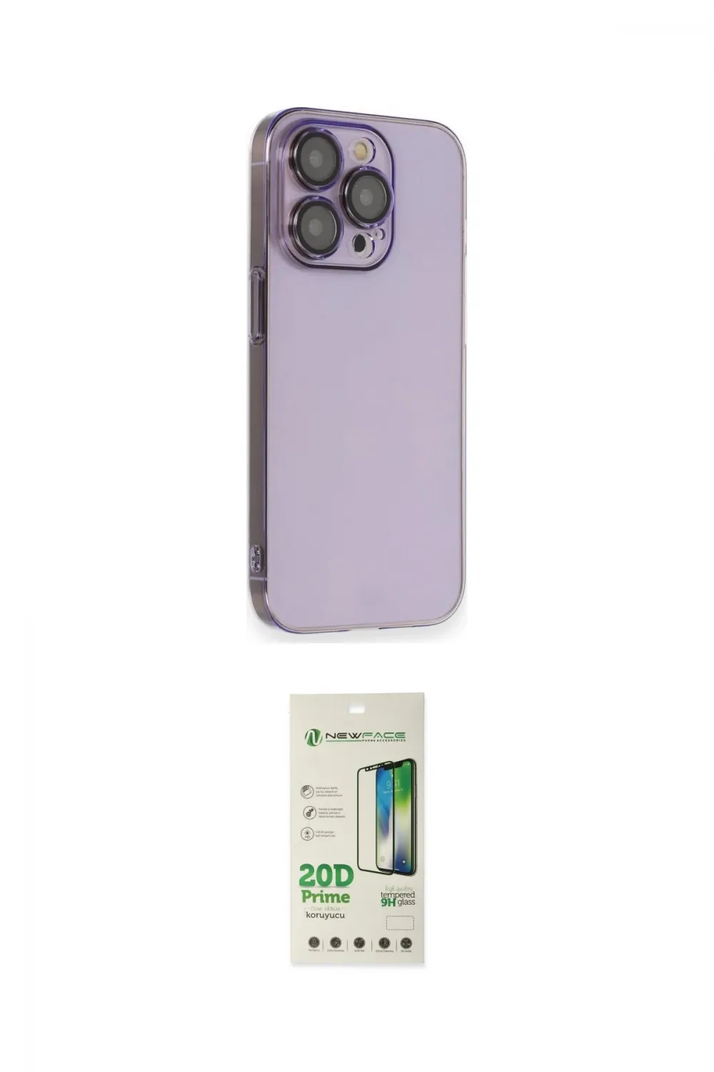 ieg™ iPhone 14 Pro Kılıf Siluet Minimal Özel Seri - Siyah 20D Premium Cam Ekran Koruyucu