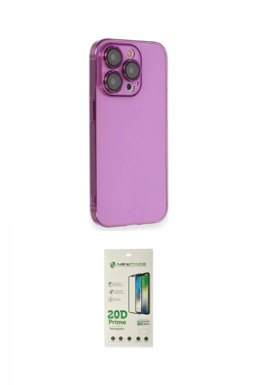 ieg™ iPhone 14 Pro Kılıf Siluet Minimal Özel Seri - Siyah 20D Premium Cam Ekran Koruyucu