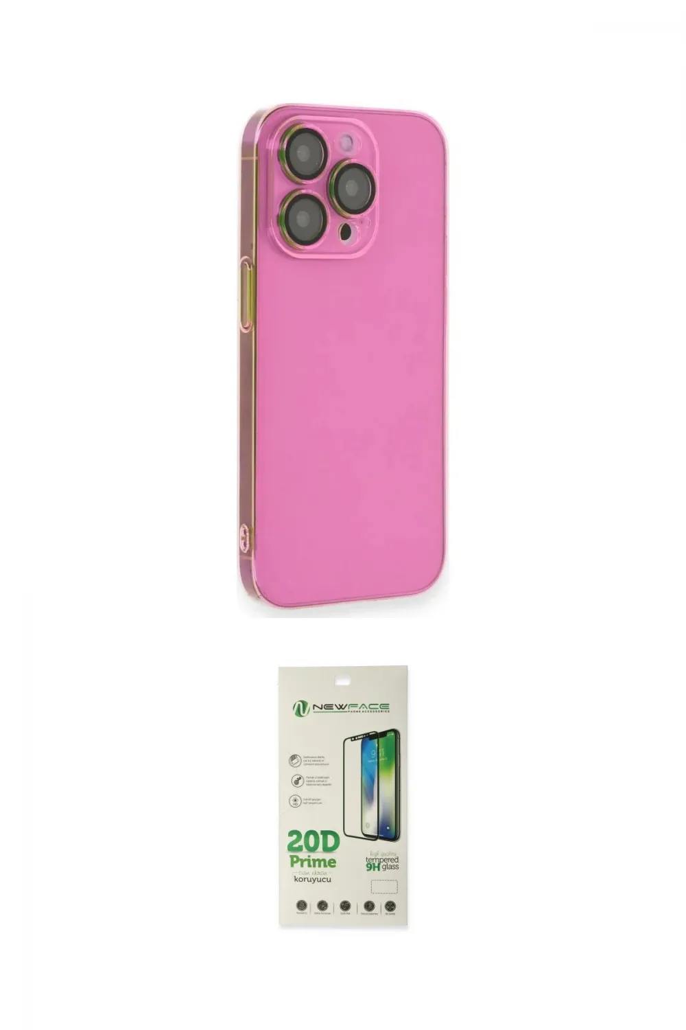 ieg™ iPhone 14 Pro Kılıf Siluet Minimal Özel Seri - Siyah 20D Premium Cam Ekran Koruyucu