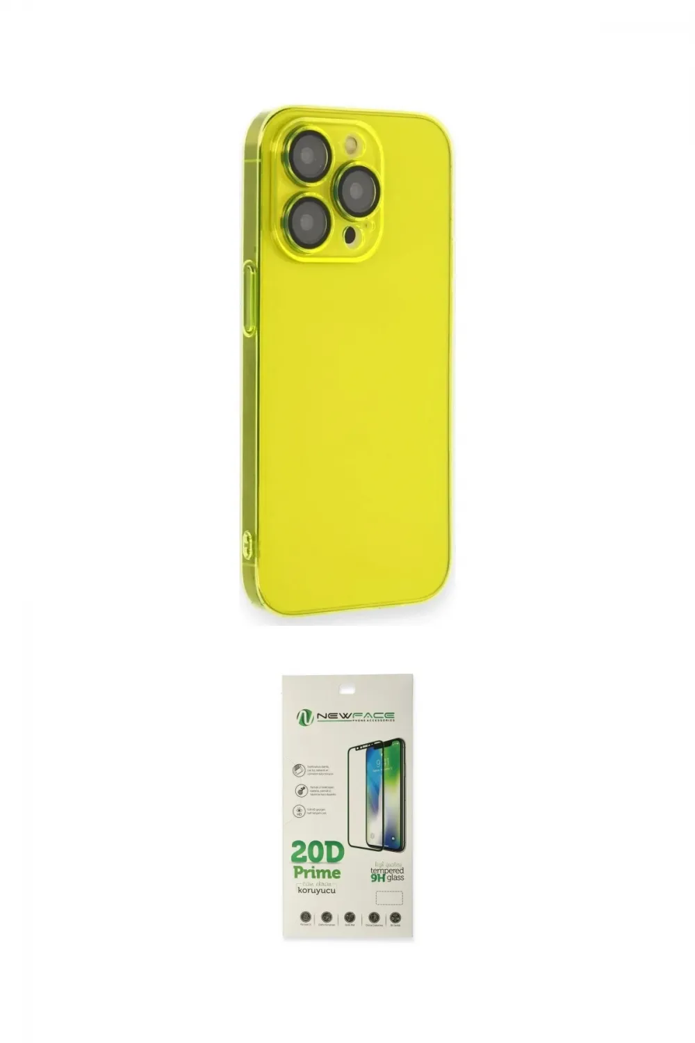 ieg™ iPhone 14 Pro Kılıf Siluet Minimal Özel Seri - Siyah 20D Premium Cam Ekran Koruyucu
