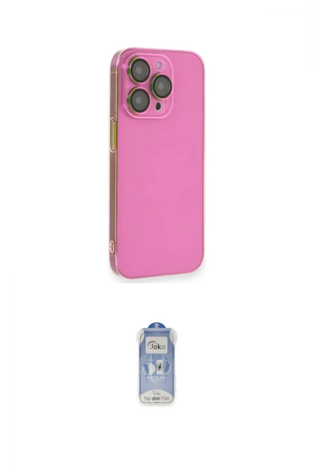 ieg™ iPhone 14 Pro Kılıf Siluet Minimal Özel Seri - Siyah Joko Magic 5D Cam