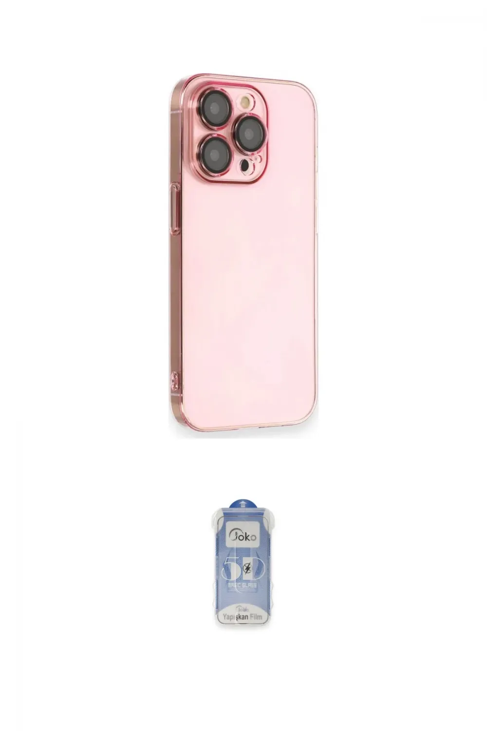 ieg™ iPhone 14 Pro Kılıf Siluet Minimal Özel Seri - Siyah Joko Magic 5D Cam