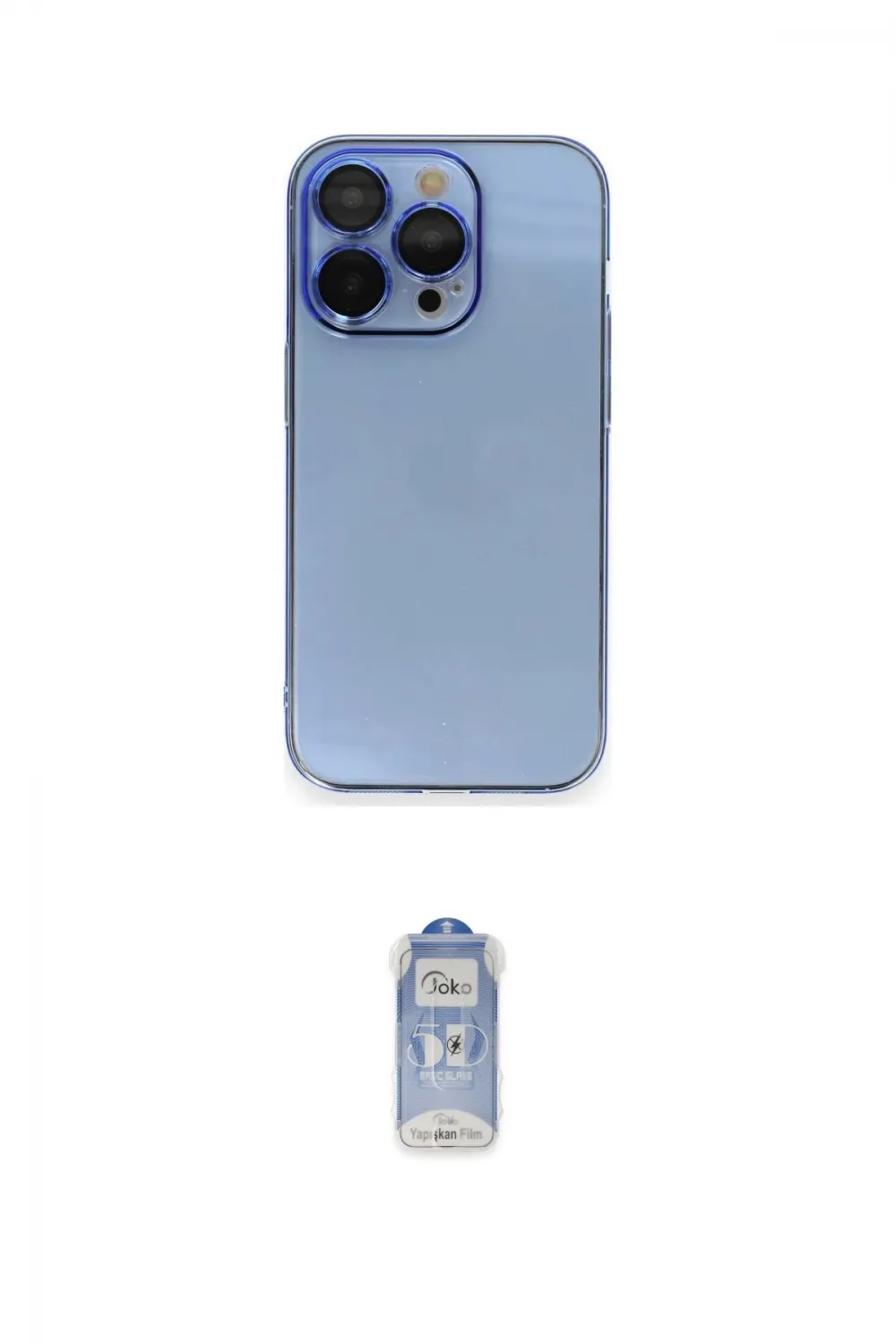 ieg™ iPhone 14 Pro Kılıf Siluet Minimal Özel Seri - Siyah Joko Magic 5D Cam