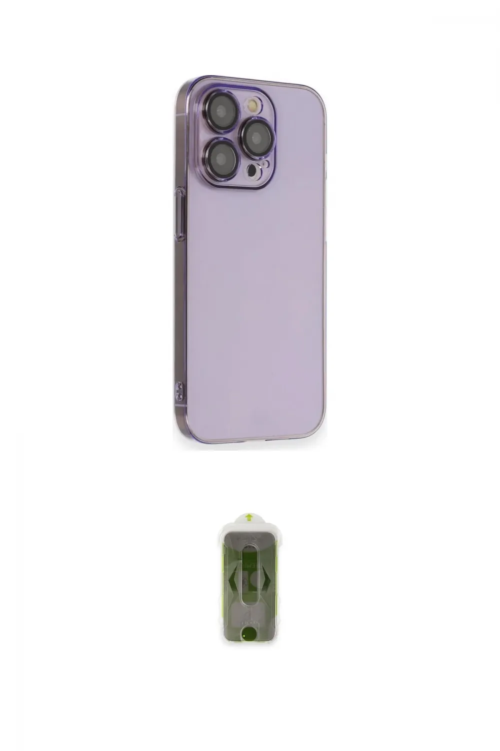 ieg™ iPhone 14 Pro Kılıf Siluet Minimal Özel Seri - Siyah Joko Magic 5D Hayalet Cam