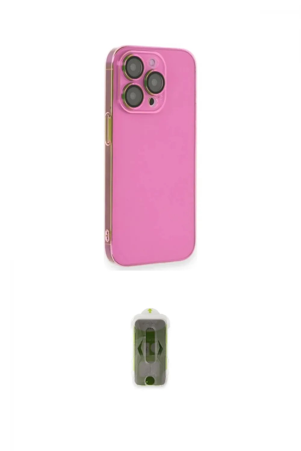 ieg™ iPhone 14 Pro Kılıf Siluet Minimal Özel Seri - Siyah Joko Magic 5D Hayalet Cam