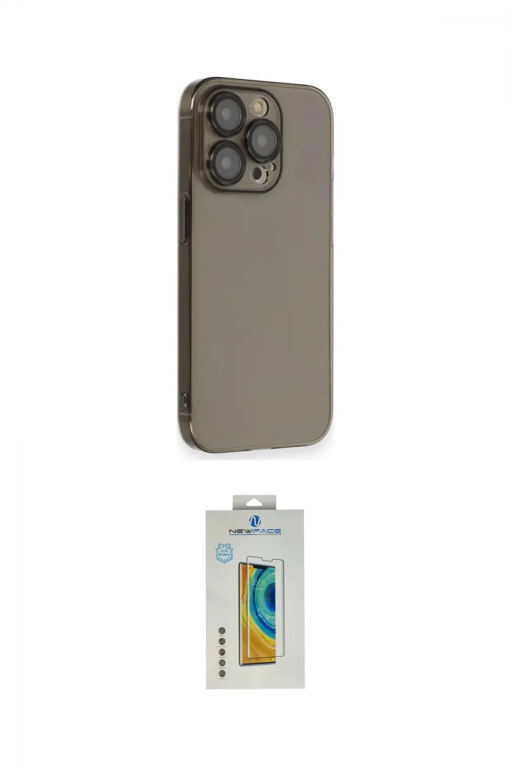 ieg™ iPhone 14 Pro Kılıf Siluet Minimal Özel Seri - Siyah Polymer Nano Ekran Koruyucu