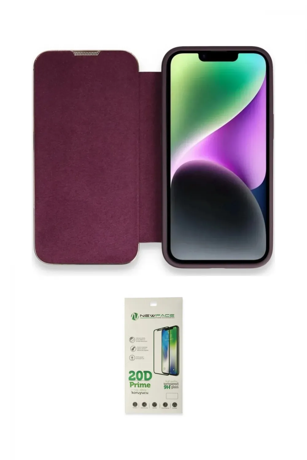 ieg™ iPhone 14 Pro Kılıf Siluet Minimal Serisi - Siyah 20D Premium Cam Ekran Koruyucu
