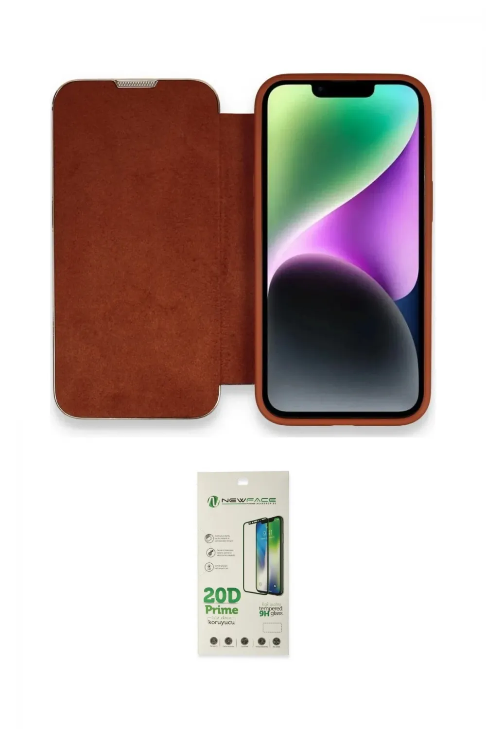ieg™ iPhone 14 Pro Kılıf Siluet Minimal Serisi - Siyah 20D Premium Cam Ekran Koruyucu