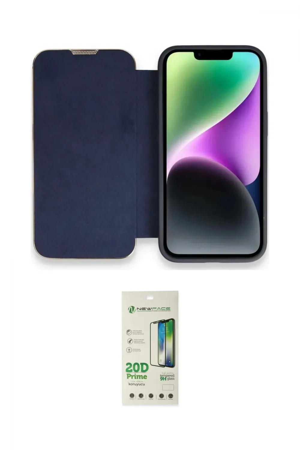 ieg™ iPhone 14 Pro Kılıf Siluet Minimal Serisi - Siyah 20D Premium Cam Ekran Koruyucu