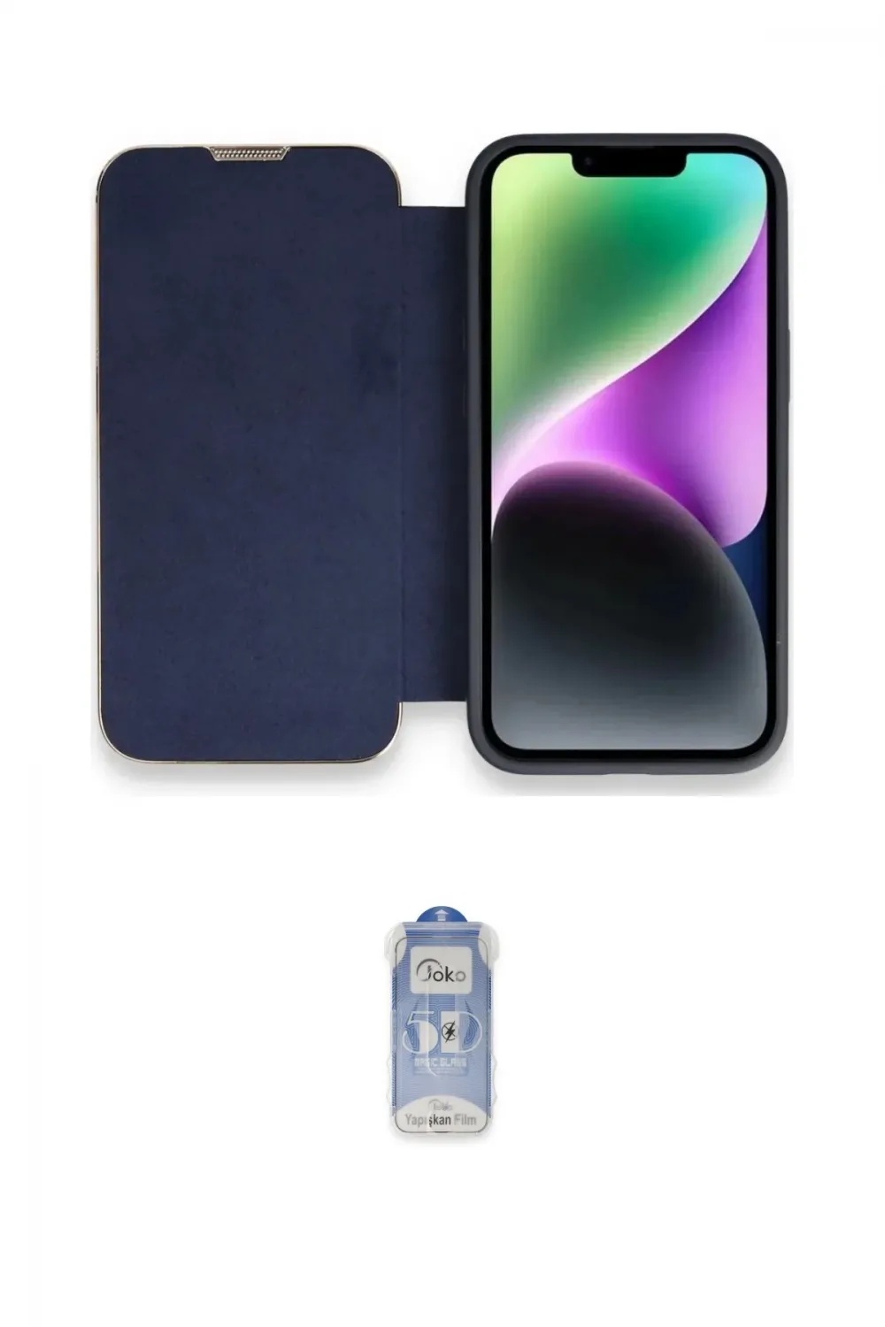 ieg™ iPhone 14 Pro Kılıf Siluet Minimal Serisi - Siyah Joko Magic 5D Cam