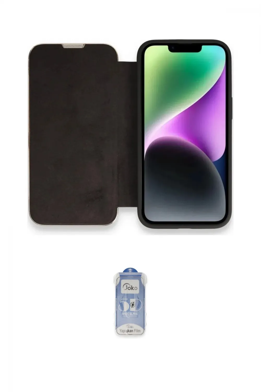 ieg™ iPhone 14 Pro Kılıf Siluet Minimal Serisi - Siyah Joko Magic 5D Cam